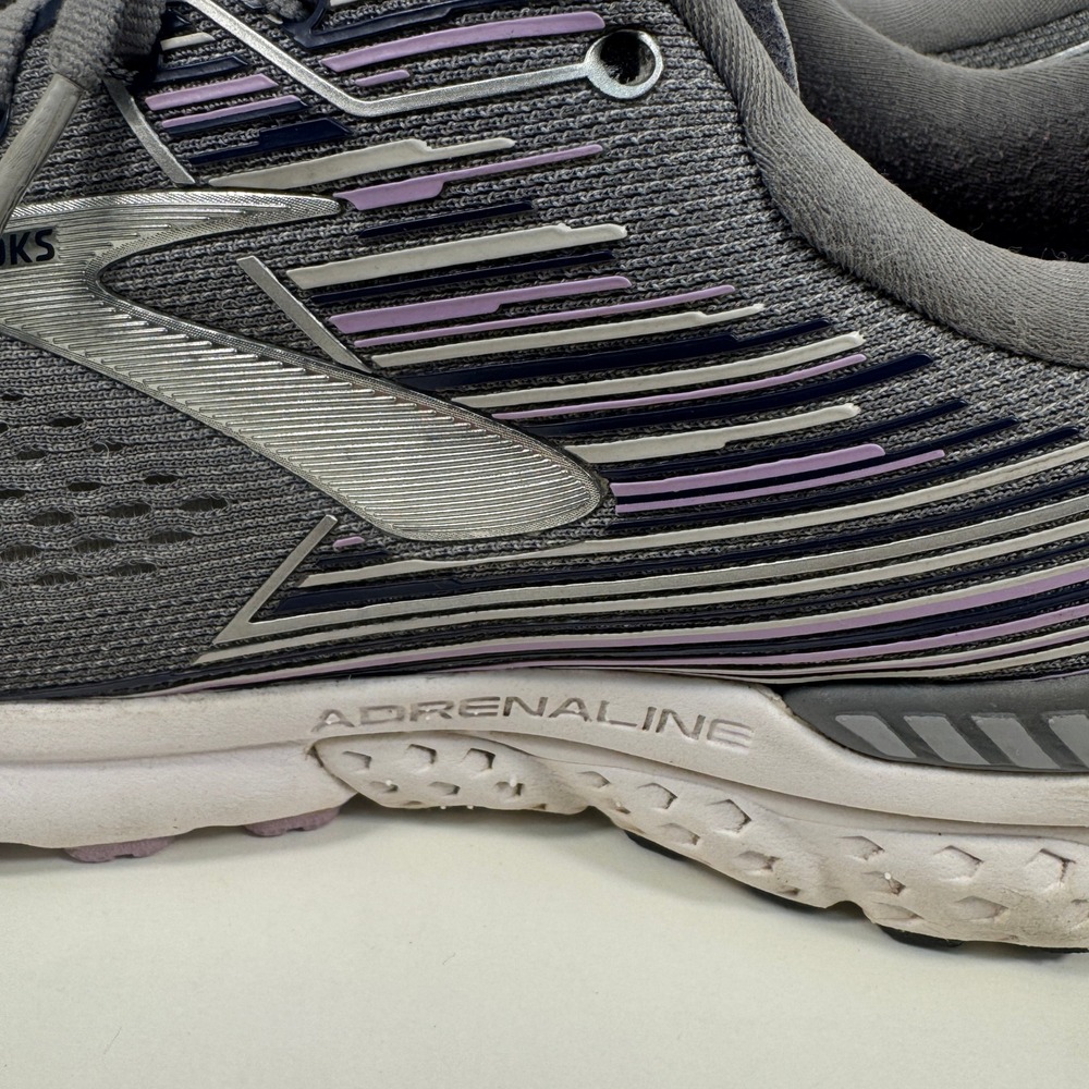 Brooks Adrenaline GTS Women's Running Shoes Gray Purple Cushioned Size 12 - Picture 3 of 14